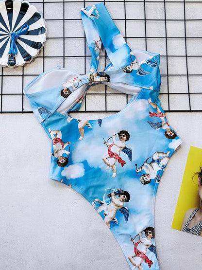 Hollow Knot One Piece Swimsuit