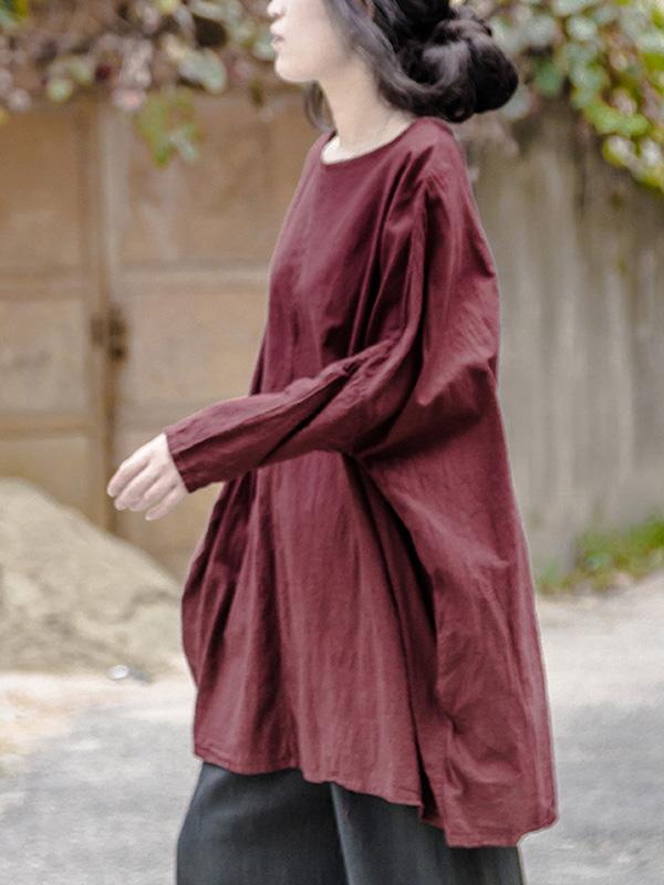 Vintage Casual Linen Cotton Tops