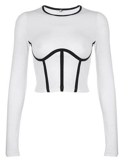 Simple Split-Joint Bodycon T-Shirt