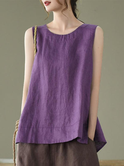 Original Solid Sleeveless Round-Neck Vest