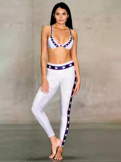 Quick-dry Star Printed Elasticity Sports Leggings