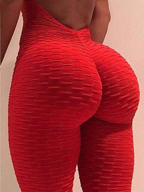 Solid Backless Wrap Yoga Jumpsuits