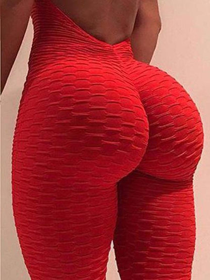 Solid Backless Wrap Yoga Jumpsuits
