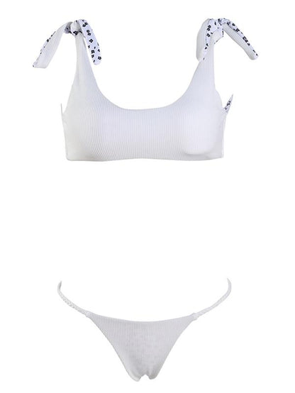 Braided Ribbed Bikini Swimsuit