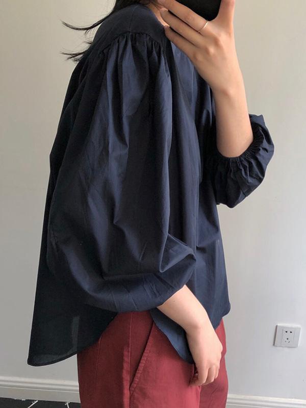 Loose Bloomers Light Simple Shirt Top