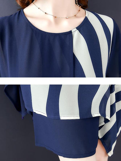 Summer Chiffon Loose Striped Dress