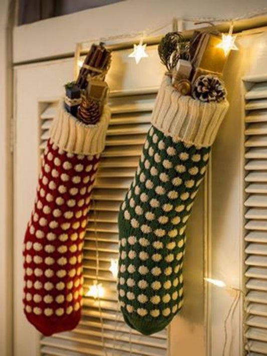 Christmas 2 Colors Socks Decoration