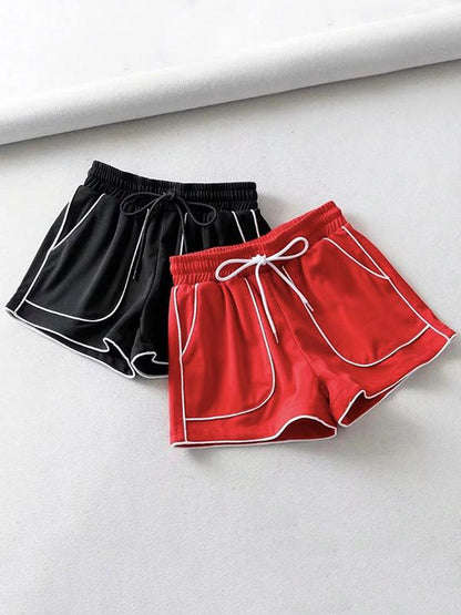 Drawstring Contrast Sport Shorts