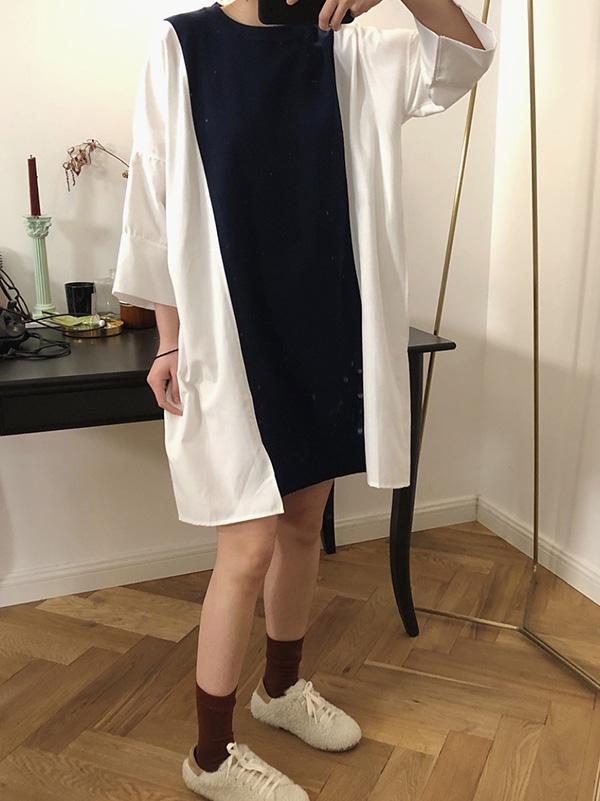 Loose Simple Split-joint Mini Dresses