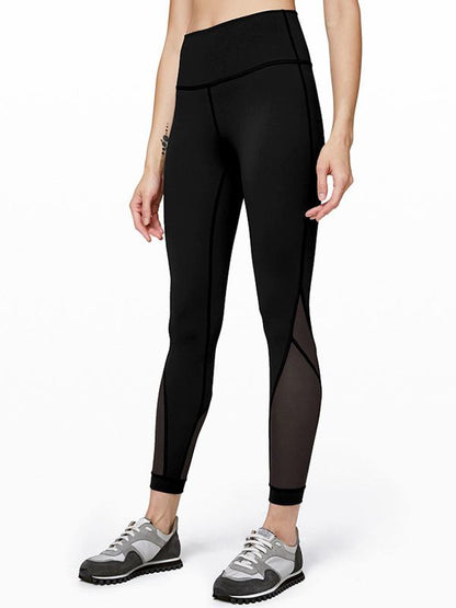 Lift Hip Mesh Split-joint Pocket Leggings