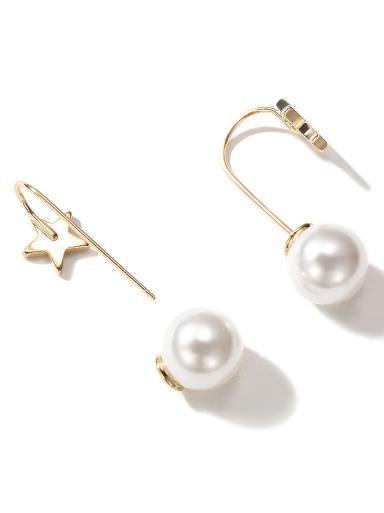 Star Imitation Pearls Earring
