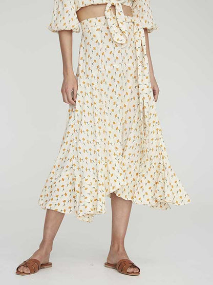 Fashion V-neck Tall Waist Printing Suits