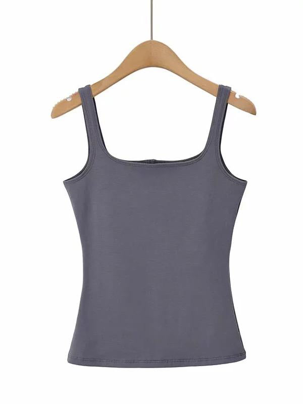 Sexy Solid Wrap Spaghetti-Neck Vest Top