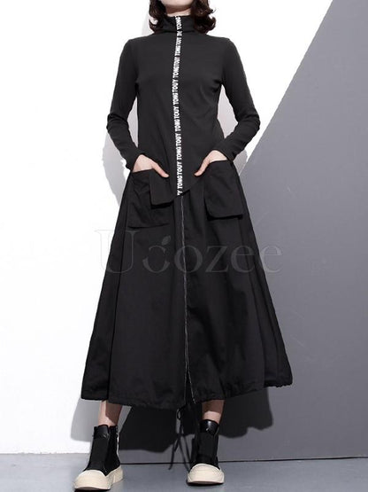 Letter Printed High-neck Bottoming T-shirt