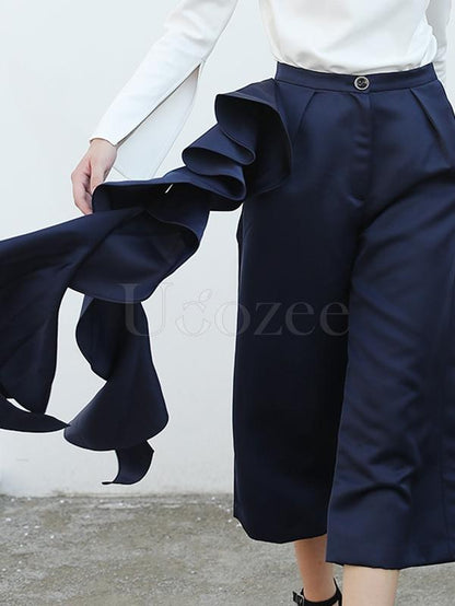 Loose Split-joint Ninth Pants