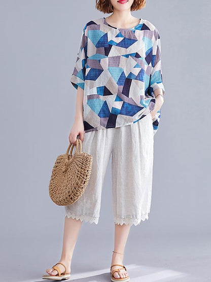 Geometry Oversize Printed T-Shirt