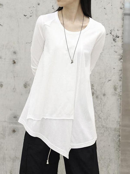 Casual Irregular White Shirt