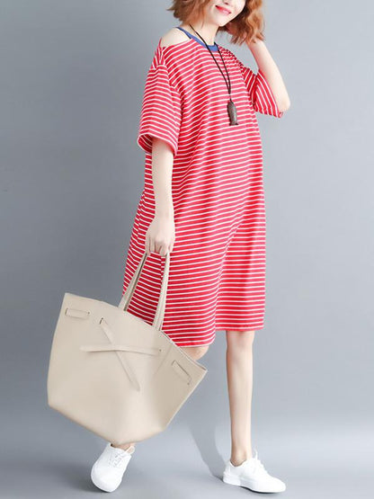 Cotton Oversize Striped Dress