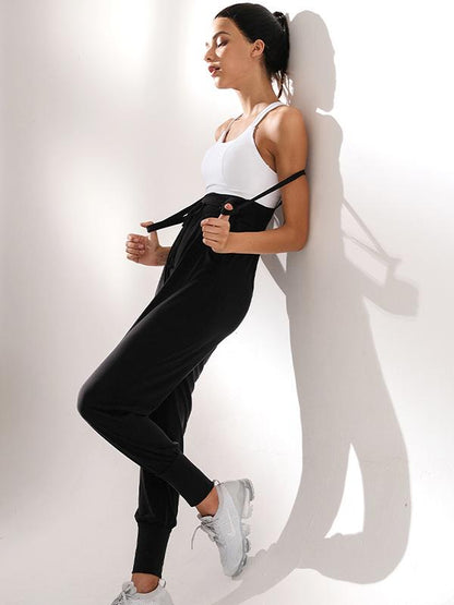 Solid Sports Overall Jumpsuits