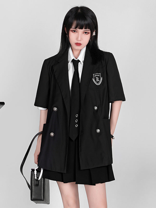 Casual Punk Black Tie Accessories