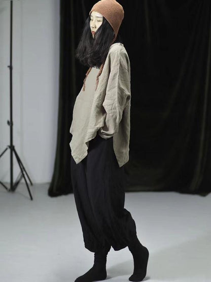 Vintage Comfort Loose Linen Bloomers Pants