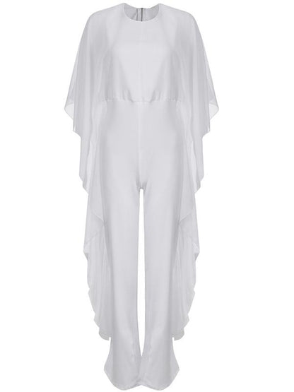 Wide-leg Pants Chiffon Spliced Jumpsuit