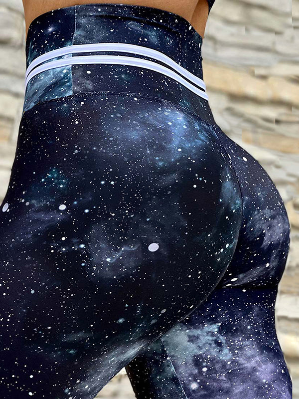 Sports Printed Peach Hip High Waist Yoga Leggings