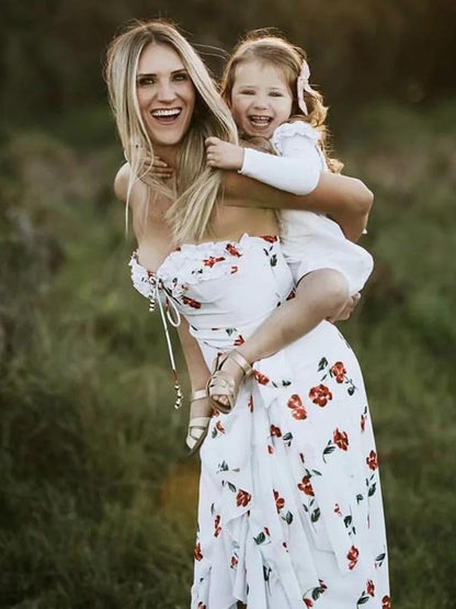 Vacation Strapless Printed Maxi Dress