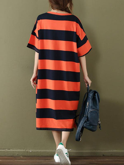 Summer Loose Oversize Striped Dress