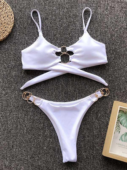 Scrunch Tie Back Bikini Swimsuit