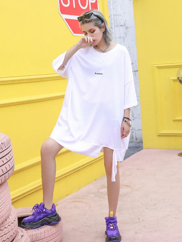 Loose One-shouldered T-shirt