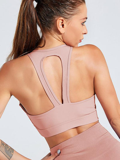 Solid Elasticity Wireless Shockproof Sports Bra