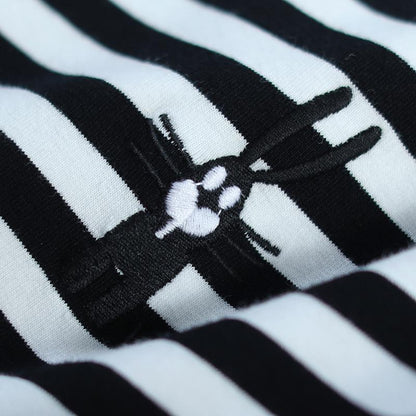 Buykud Thin Stripes And Thick Stripes Sleeve Spliced Casual Hoodie