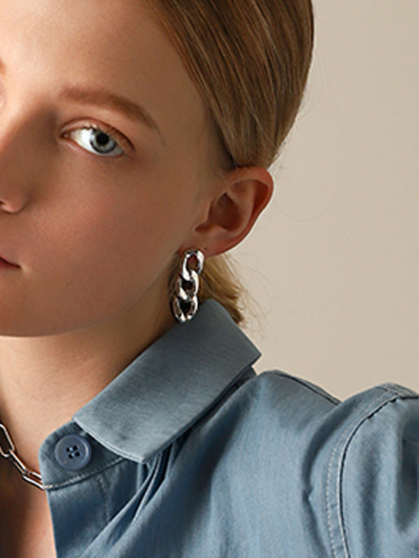 Original Gold&Silver Chain Simple Earrings