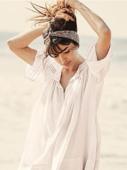 Vacation Hollow Loose Cover-ups Swimwear