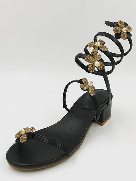 Flower Peep-toe Sandals