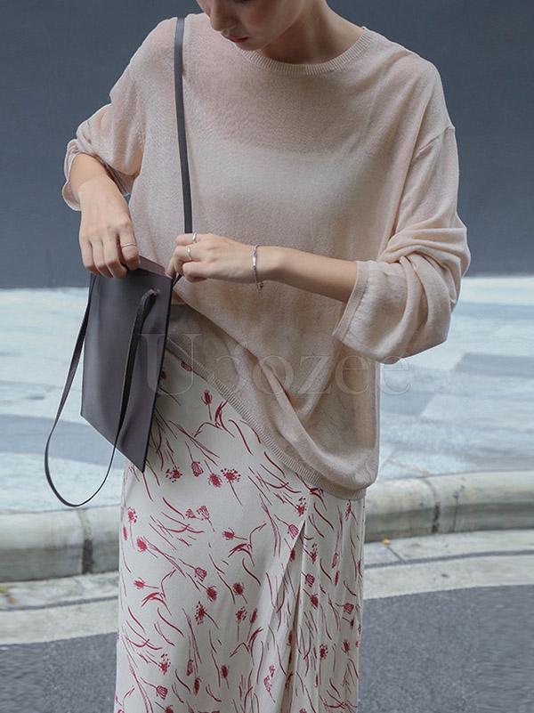 Casual Solid Light Maturity Knitwear