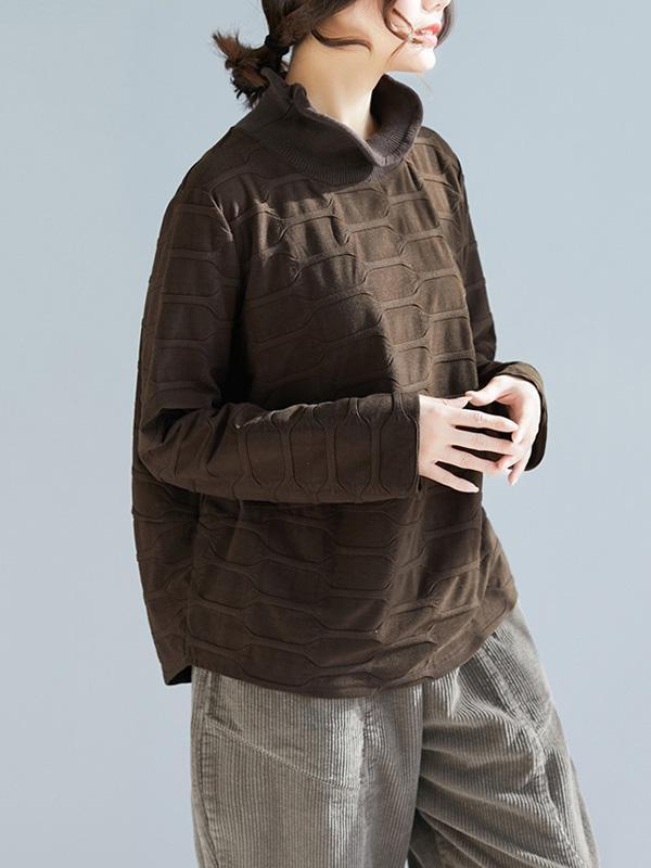 Original Solid High Collar Hoodies&Sweatshirts