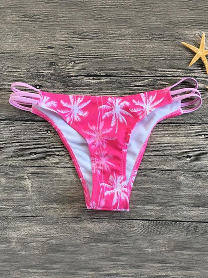 Bandeau Strapless Printed Bikini Swimsuit
