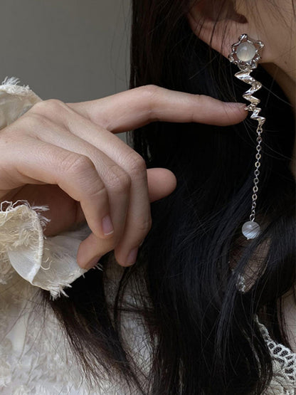 Urban Asymmetric Tasseled Earrings Accessories