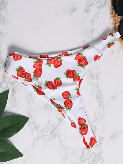 Smocked Spaghetti Strap Bikini Set