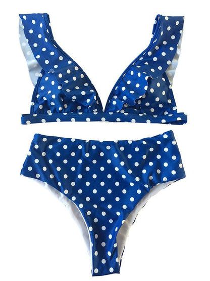 Polka-dot Printed Bikinis Swimwear