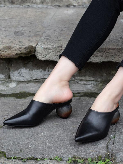 Pointed Special Heel Mules&Slides