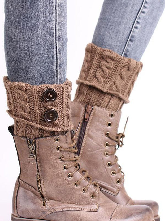 Solid Color Knitting Ankle Socks