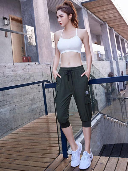 Straight Leg Quick Dry Sports Cropped Pants