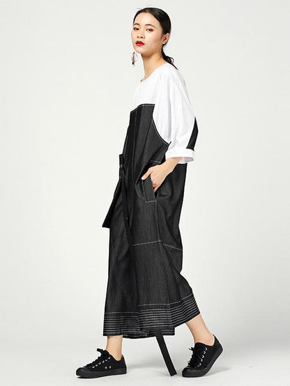 Original Denim Split-joint Jumpsuits