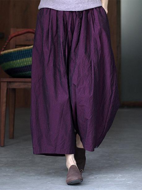Elastic Strap Loose Wide-leg Pants