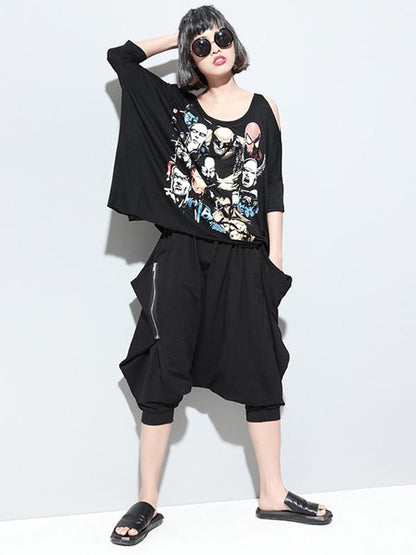 Loose Short Harem Pants