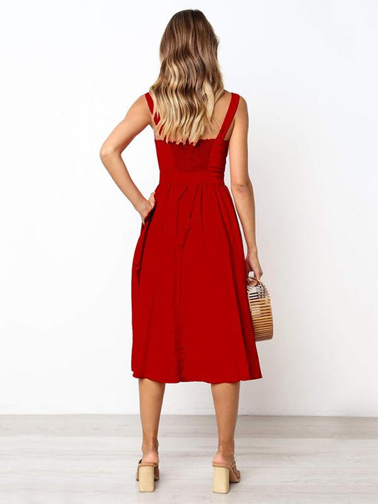 Simple Halter Slip Sexy Midi dress