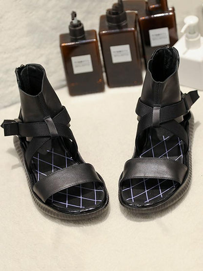 Summer Solid Flat Shoes Sandals